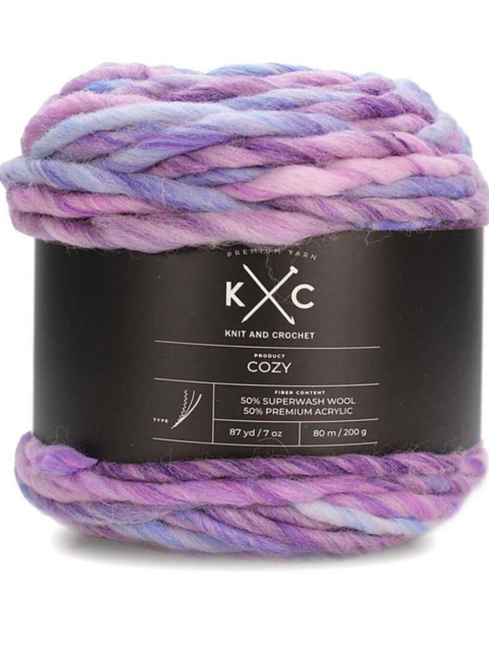 New K+C Cozy Super Chunky Yarn - Hydrangea
